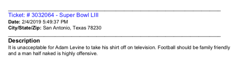 Illustration for article titled America Vs. Adam Levine's Nipples: All The FCC Viewer Complaints About The Super Bowl Halftime Show